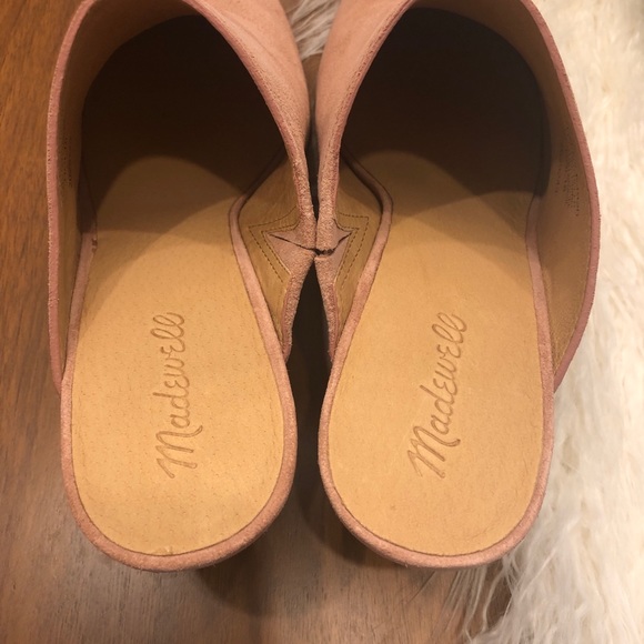 NWT Madewell Suede Harper Mules in Old Rose - Picture 6 of 7